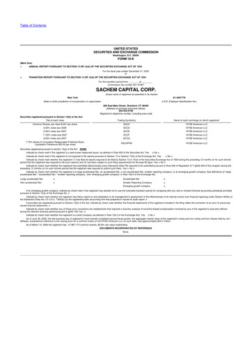 Thumbnail Sachem Capital
 10-K Annual Report 