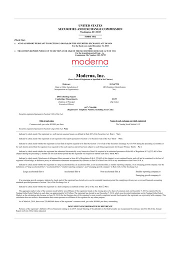 Thumbnail Moderna
 10-K Annual Report 2018