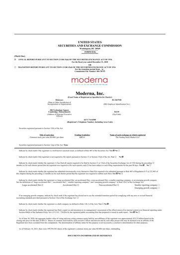 Thumbnail Moderna
 10-K Annual Report 2020