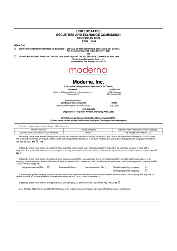 Thumbnail Moderna
 10-Q Quarterly Report FY2024 