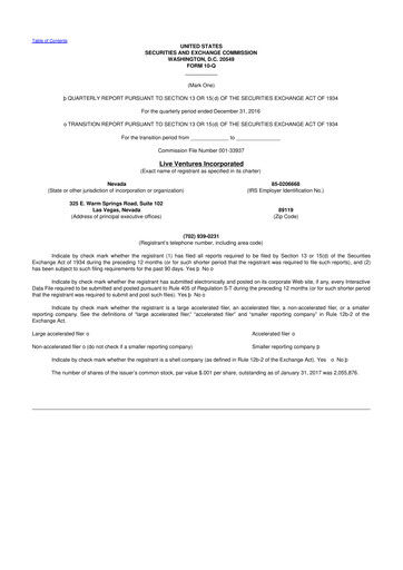 Thumbnail Live Ventures 10-Q Quarterly Report FY2017 