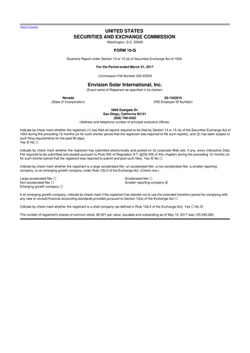 Thumbnail Beam Global 10-Q Quarterly Report FY2017 