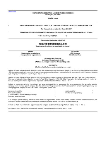 Thumbnail Xenetic Biosciences 10-Q Quarterly Report FY2017 