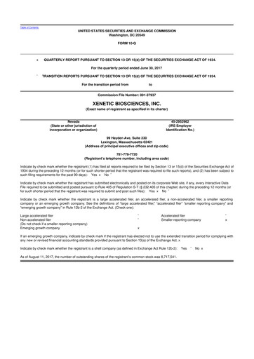 Thumbnail Xenetic Biosciences 10-Q Quarterly Report FY2017 