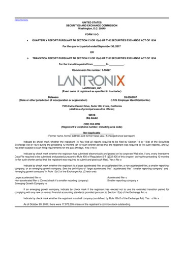 Thumbnail Lantronix 10-Q Quarterly Report FY2018 