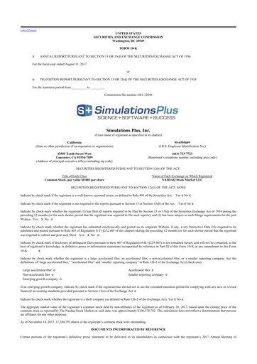 Thumbnail Simulations Plus
 10-K Annual Report 2017