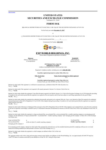 Thumbnail eXp World Holdings
 10-K Annual Report 2017