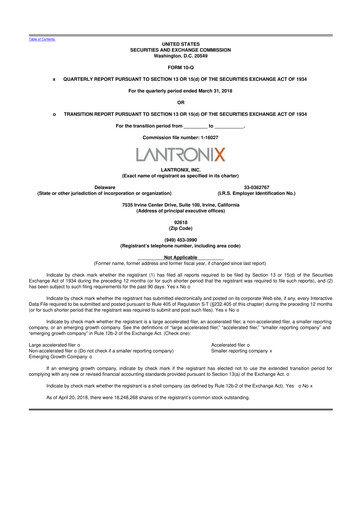Thumbnail Lantronix 10-Q Quarterly Report FY2018 