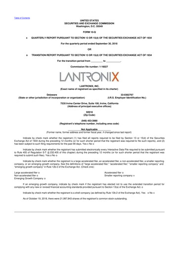 Thumbnail Lantronix 10-Q Quarterly Report FY2019 