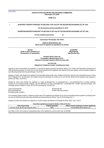 Thumbnail Xenetic Biosciences 10-Q Quarterly Report FY2019 