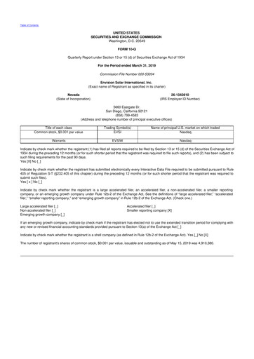 Thumbnail Beam Global 10-Q Quarterly Report FY2019 