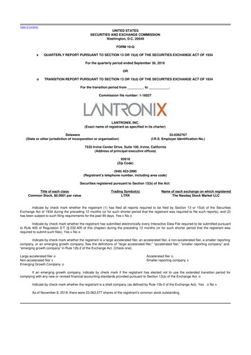 Thumbnail Lantronix 10-Q Quarterly Report FY2020 