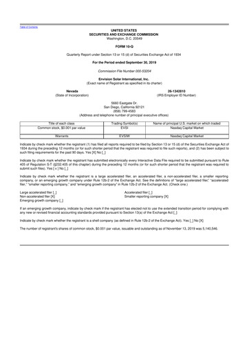 Thumbnail Beam Global 10-Q Quarterly Report FY2019 
