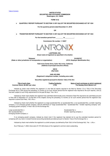 Thumbnail Lantronix 10-Q Quarterly Report FY2020 