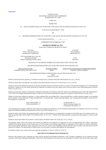 Thumbnail Aethlon Medical
 10-K Annual Report 2020