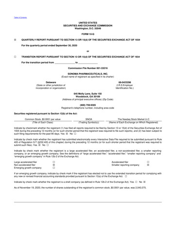 Thumbnail Sonoma Pharmaceuticals 10-Q Quarterly Report FY2021 