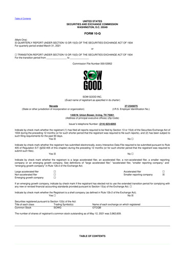 Vorschaubild Sow Good 10-Q Quartalsbericht 2021 