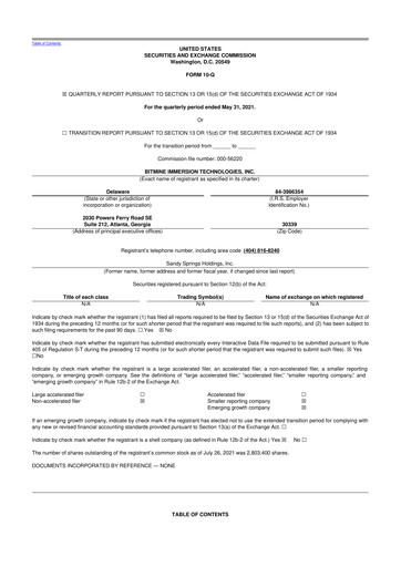 Thumbnail Bitmine Immersion Technologies 10-Q Quarterly Report FY2021 