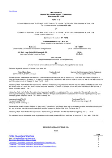 Thumbnail Sonoma Pharmaceuticals 10-Q Quarterly Report FY2022 