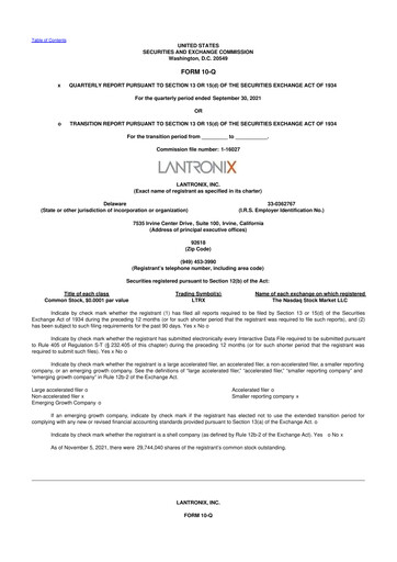 Thumbnail Lantronix 10-Q Quarterly Report FY2022 