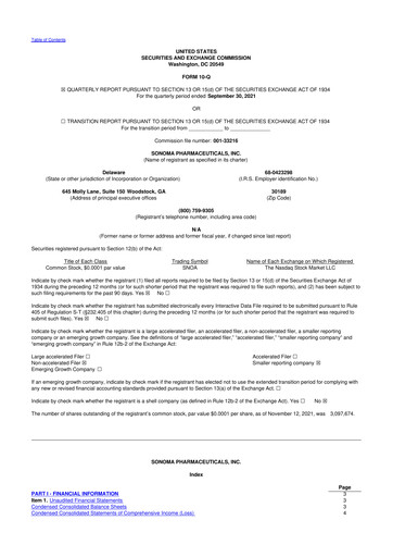 Thumbnail Sonoma Pharmaceuticals 10-Q Quarterly Report FY2022 