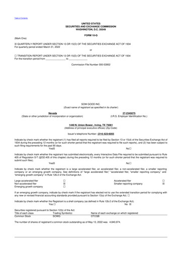 Vorschaubild Sow Good 10-Q Quartalsbericht 2022 