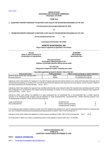 Thumbnail Xenetic Biosciences 10-Q Quarterly Report FY2022 