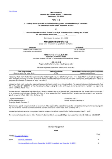 Thumbnail Atomera 10-Q Quarterly Report FY2022 