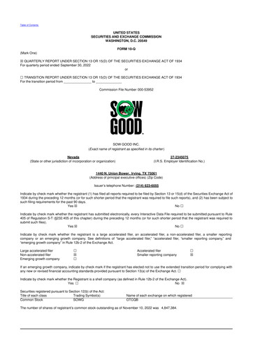 Vorschaubild Sow Good 10-Q Quartalsbericht 2022 