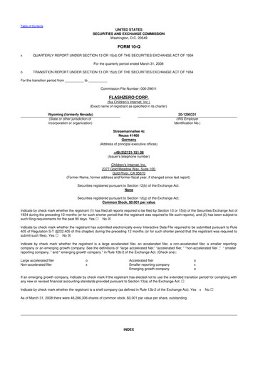 Miniature CS Diagnostics 10-Q Rapport trimestriel  