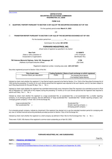 Vorschaubild Forward Industries 10-Q Quartalsbericht 2023 