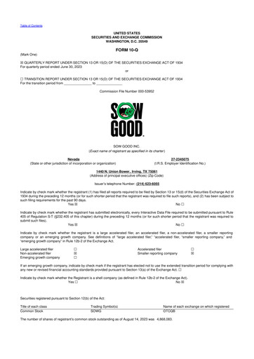 Vorschaubild Sow Good 10-Q Quartalsbericht 2023 