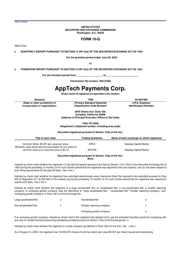 Thumbnail AppTech Payments 10-Q Quarterly Report FY2023 
