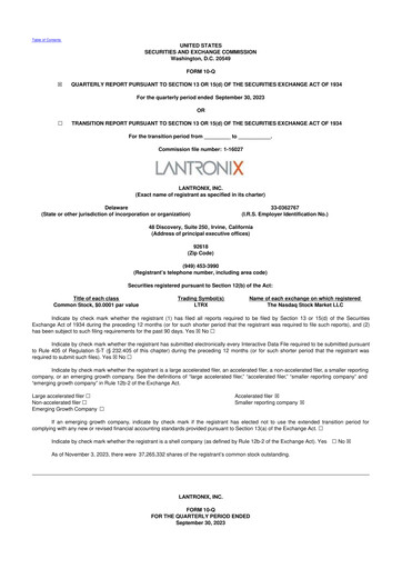 Thumbnail Lantronix 10-Q Quarterly Report FY2024 