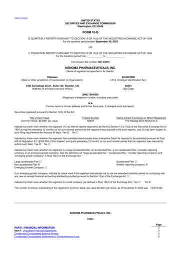 Thumbnail Sonoma Pharmaceuticals 10-Q Quarterly Report FY2024 