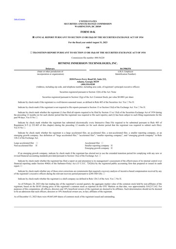 Thumbnail Bitmine Immersion Technologies 10-K Annual Report 2023