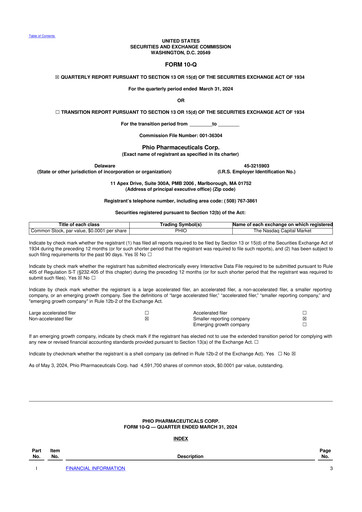 Thumbnail Phio Pharmaceuticals 10-Q Quarterly Report FY2024 