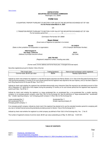 Thumbnail Beam Global 10-Q Quarterly Report FY2024 