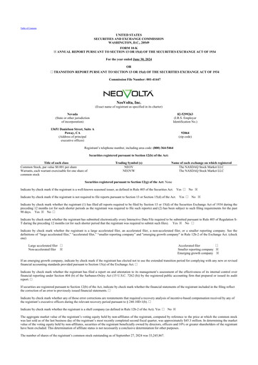 Vorschaubild NeoVolta 10-K Jahresbericht 2024