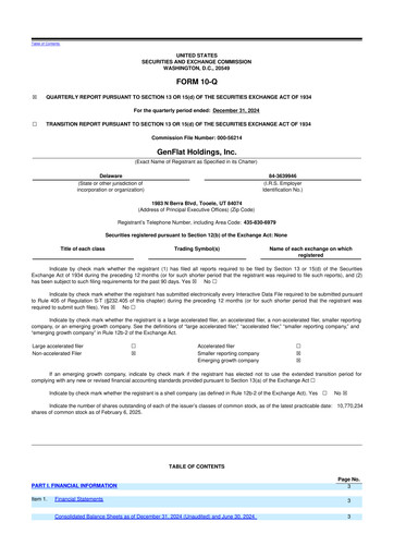 Thumbnail GenFlat Holdings 10-Q Quarterly Report FY2025 