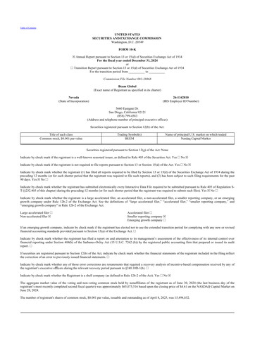 Thumbnail Beam Global 10-K Annual Report 2024