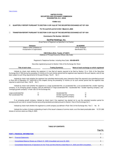 Thumbnail GenFlat Holdings 10-Q Quarterly Report FY2025 