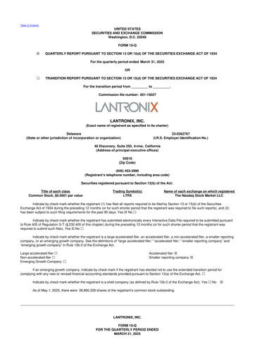 Thumbnail Lantronix 10-Q Quarterly Report FY2025 