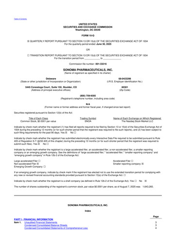 Thumbnail Sonoma Pharmaceuticals 10-Q Quarterly Report FY2026 