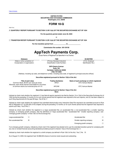 Thumbnail AppTech Payments 10-Q Quarterly Report FY2025 