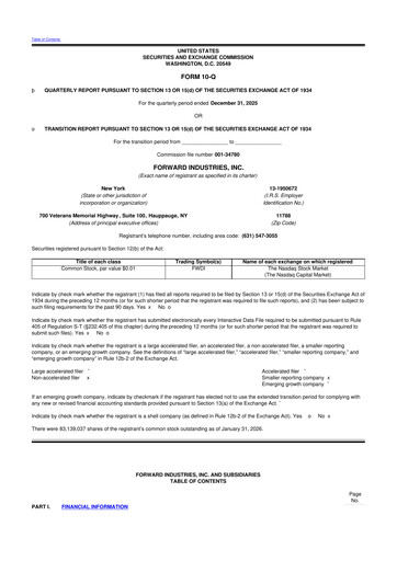 Vorschaubild Forward Industries 10-Q Quartalsbericht 2026 