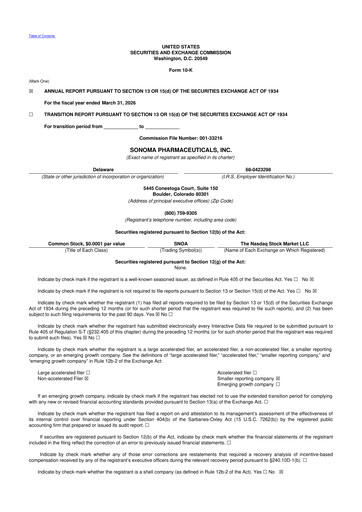 Thumbnail Sonoma Pharmaceuticals 10-K Annual Report 2026