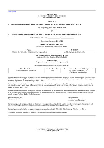 Vorschaubild Forward Industries 10-Q Quartalsbericht 2026 