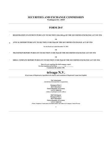 Thumbnail trivago 20-F Annual Report 