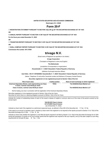 Thumbnail trivago 20-F Annual Report 2022